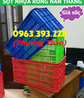 Hình ảnh: Sóng nhựa hở nan thẳng, Sọt nhựa rỗng nan thẳng giá tốt tại Hà Nội