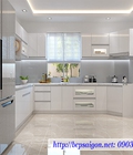 Hình ảnh: Tủ bếp acrylic màu trắng sang trọng