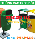 Hình ảnh: Thùng rác Composite treo đôi, thùng rác treo đôi 80L, thùng rác công nghiệp