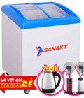 Hình ảnh: Tủ Đông Cửa Kiếng Lùa Sanaky 210 Lít Vh 282k Nhôm R600a Kem