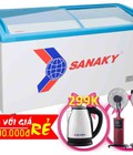 Hình ảnh: Tủ Đông Cửa Kiếng Lùa Sanaky Inverter 340 Lít Vh 4899k3 Đồng R134a Kem