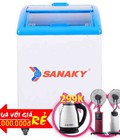 Hình ảnh: Tủ Đông Cửa Kiếng Lùa Sanaky 140 Lít Vh 182k Nhôm R600a Kem
