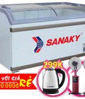 Hình ảnh: Tủ Đông Cửa Kiếng Lùa Sanaky 800 Lít Vh 8088k Nhôm R134a Kem