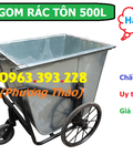 Hình ảnh: Cung cấp Xe gom rác tôn 500L, Xe chở rác tôn tại Hà Nội