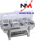 Hình ảnh: Nồi hâm buffet inox chữ nhật nắp PC 1 ngăn giá rẻ BF8811L63-1