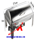 Hình ảnh: Nồi hâm nóng buffet chữ nhật inox dày nắp thủy lực BFYF-993CN