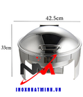 Hình ảnh:  Nồi hâm nóng buffet tròn inox dày nắp thủy lực BFYF-993T