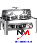 Hình ảnh: Nồi hâm nóng Soup chữ nhật 2 Ngăn Inox dày Nắp Mở 180 Độ BF61383-2