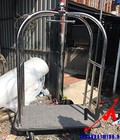 Hình ảnh: Xe đẩy hành lý mái vòm inox mạ vàng TS11X01-V