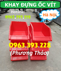 Hình ảnh: Khay nhựa đựng bulong ốc vít, khay linh kiện xếp chồng giá rẻ tại Hà Nội