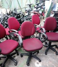 Hình ảnh: Cần thanh lý  ghế xoay nhân viên cũ có tay màu đỏ đô giá rẻ