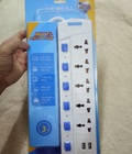 Hình ảnh: Ổ cắm điện Hemera - 5 Jack Cắm điện + 2 Jack USB tiện dụng