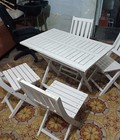 Hình ảnh: Cần thanh lý bộ bàn ghế gỗ sân vườn giá rẻ