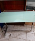 Hình ảnh: Cần thanh lý gấp bàn mặt kính chân inox giá rẻ