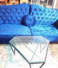 Hình ảnh: Thanh lý bộ sofa nhung cao cấp màu xanh ngọc giá rẻ