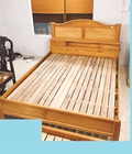 Hình ảnh: Thanh lý gấp Giường Gỗ Gõ Caro 1m6 x 2m G005