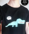 Hình ảnh: Áo thun nam đen họa tiết khủng long cá tính nhất quả đất