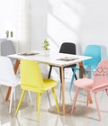Hình ảnh: Bộ Bàn Ăn TE LEXI 1m2 Và Ghế Nerd Thân Nhựa Chân Gỗ Nhập Khẩ
