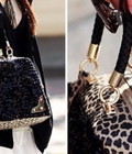 Hình ảnh: Túi Xách Da Beo Đính Kim Sa