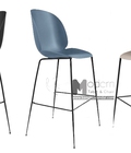 Hình ảnh: Mẫu ghế quầy bar bọc vải thân nhựa chân sắt giá rẻ căn hộ 