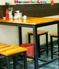 Hình ảnh: Bàn ghế cafe,khung sắt mặt gỗ 02