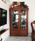 Hình ảnh: Tủ rượu gỗ gõ đỏ tự nhiên 
