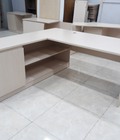 Hình ảnh: Thanh lý bàn L màu nâu kem đẹp giá rẻ
