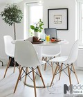 Hình ảnh: Bộ Bàn Phòng Ăn Tulip Và 4 Ghế DSW Nhựa ABS Cao Cấp Hcm