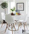 Hình ảnh: Bộ Bàn Phòng Ăn Tulip Và 4 Ghế DSW Nhựa ABS Cao Cấp Hcm