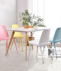 Hình ảnh: Bộ Bàn Phòng Ăn LEXI 1m2 Và Ghế Nerd Thân Nhựa Chân Gỗ Hcm