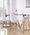 Hình ảnh: Bộ Bàn Ghế Phòng Ăn: 1 Bàn VALLEY 2 + 4 Ghế DSW Nhựa ABS Cao