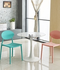 Hình ảnh: Bộ bàn tiếp khách tròn Tulip và ghế CC1520 nhựa cho văn phòn
