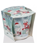 Hình ảnh: Ly nến thơm tinh dầu Bartek Winter Owls 115g-tuyết,thông,len