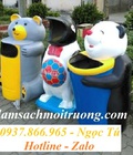 Hình ảnh: Thùng rác nhựa composite, thùng rác nhựa hình thú, thùng rác