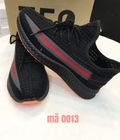 Hình ảnh: Giày sneaker thể thao nam đen viền hông xám đỏ đế cam Mã 0013