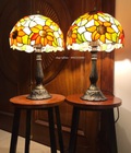 Hình ảnh: Đèn ngủ tiffany hoạ tiết hoa.