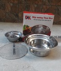 Hình ảnh: Bếp nướng than hoa đặt âm bàn inox cho quán nướng