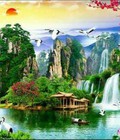 Hình ảnh: mẫu tranh gạch 3d sơn thủy hữu tình