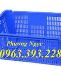 Hình ảnh: Sọt nhựa rỗng có quai sắt, sọt nhựa đựng nông sản,sóng nhựa HS011