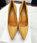 Hình ảnh: Giày cao gót 9 cm màu vân gỗ nâu sáng Mã 6217 10