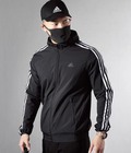 Hình ảnh: Ảnh thật Áo khoác gió 2 lớp thể thao nam ba vạch Dass