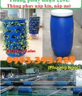 Hình ảnh: Thùng phuy nhựa 220 lít, phuy đựng hóa chất, phuy làm tháp trồng cây, làm bè nổi