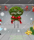 Hình ảnh: Decal cửa kính trang trí Noel đơn giản sang trọng