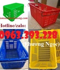 Hình ảnh: Sóng nhựa rỗng có quai xách, sóng nhựa HS011, sọt nhựa đựng nông sản