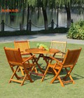 Hình ảnh: Bàn ghế sân vườn gỗ teak tự nhiên Bắc Mỹ.NTG 018