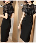 Hình ảnh: Đầm body phối voan chấm bi HK