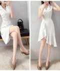 Hình ảnh: Đầm xòe đuôi cá phối nút eo HK