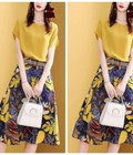 Hình ảnh: Set áo lụa chận váy hoa cao cấp