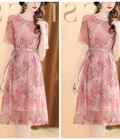 Hình ảnh: Đầm xòe hoa rút dây
