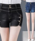 Hình ảnh: Quần jean short phối nút